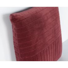 Line Etched Burgundy Velvet Pillow