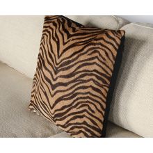 Printed Zebra Pattern On Hide Pillow