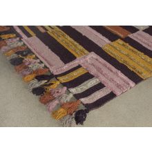 5' X 7'6"  Spice And Bordeaux Hooked Wool Rug