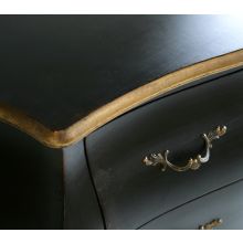 Sideboard Chest in Powder Black with Gold