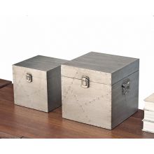 Set of 2 Jensen Aluminum Clad Boxes