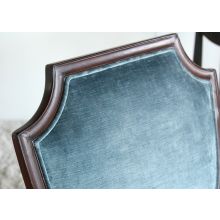 Antique Blue Velvet Side Chair