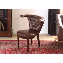 Academy Leather Chair with Nailhead Trim