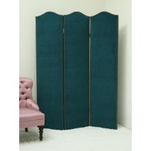 Mitchell Gold Eve 3-Panel Screen with Nailhead in Gilmore Teal