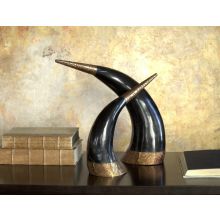 Set of 2 Authentic Horns - Cleared Décor