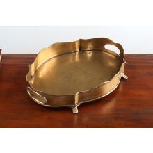 Antique Brass Chippendale Gallery Tray