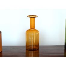 Vintage Scandinavian Amber Glass Vase