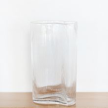 Rippled Water Clear Vase